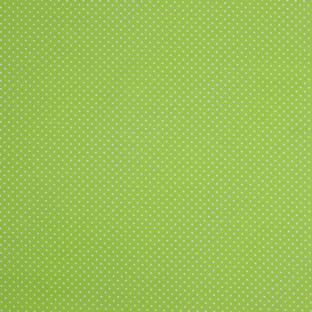 Popeline feine Punkte limegrün