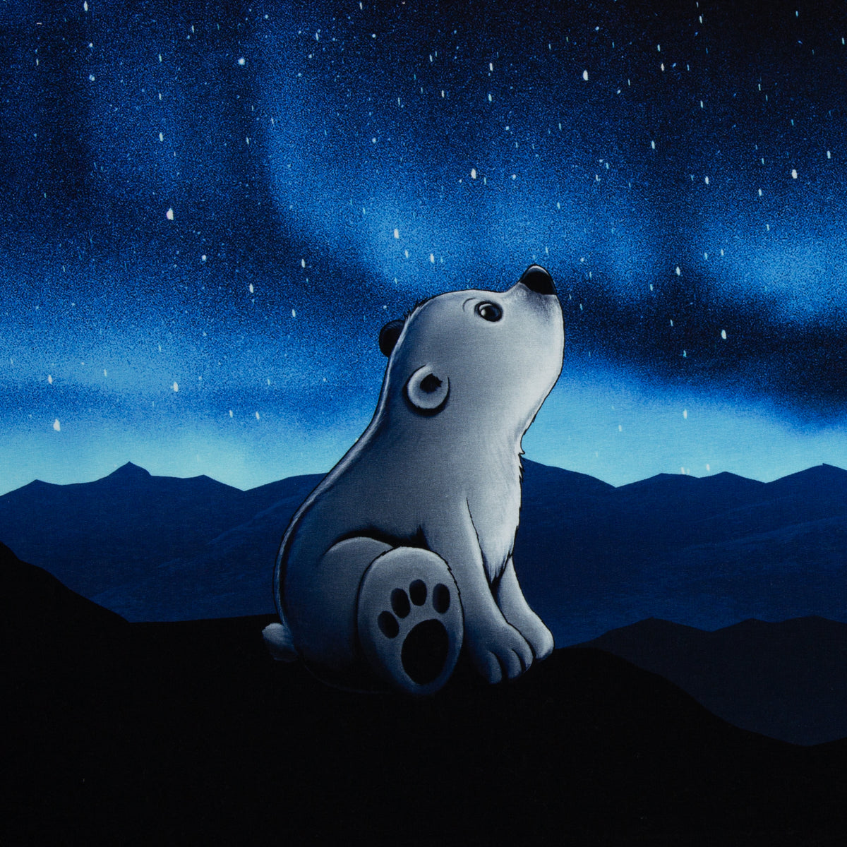 On the Rocks – Eisbär Sternenhimmel Panel