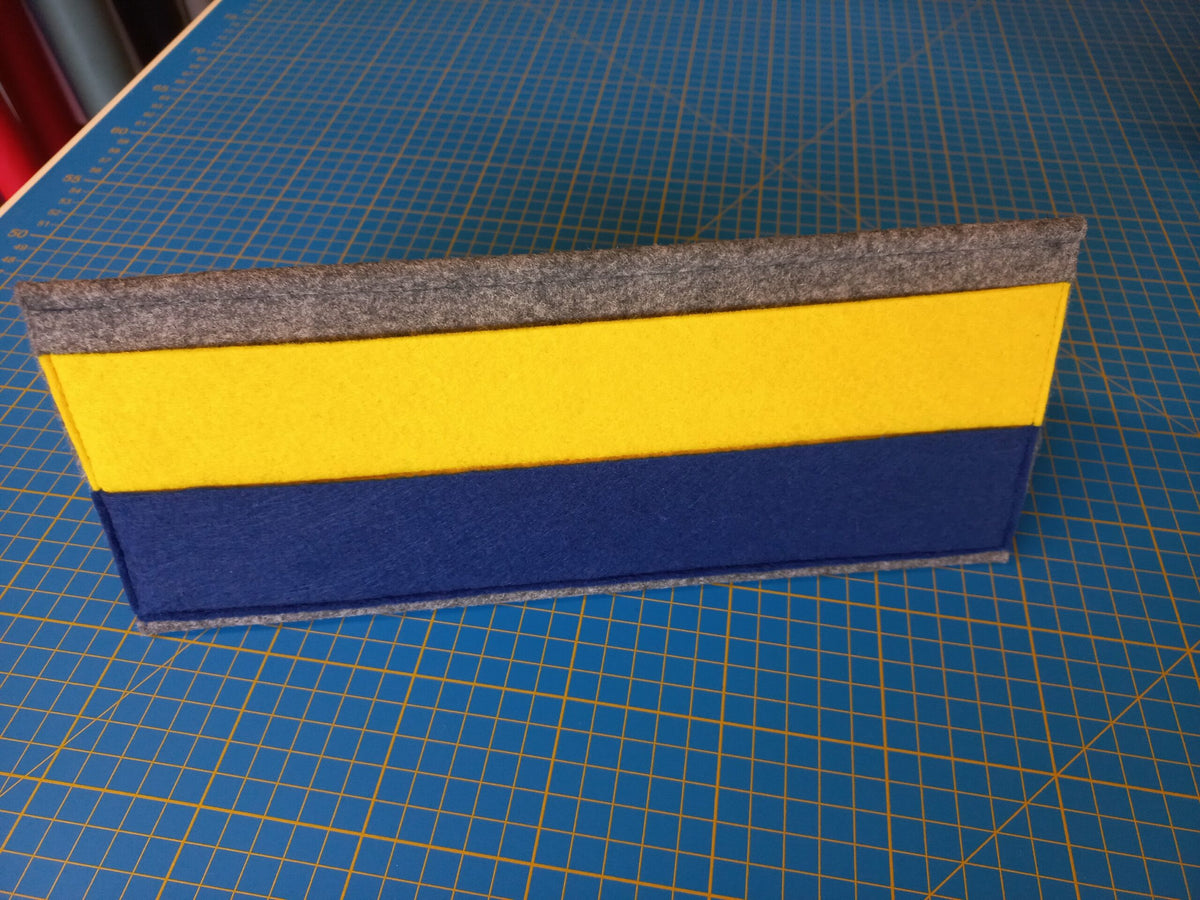 Kartenhalter blau gelb