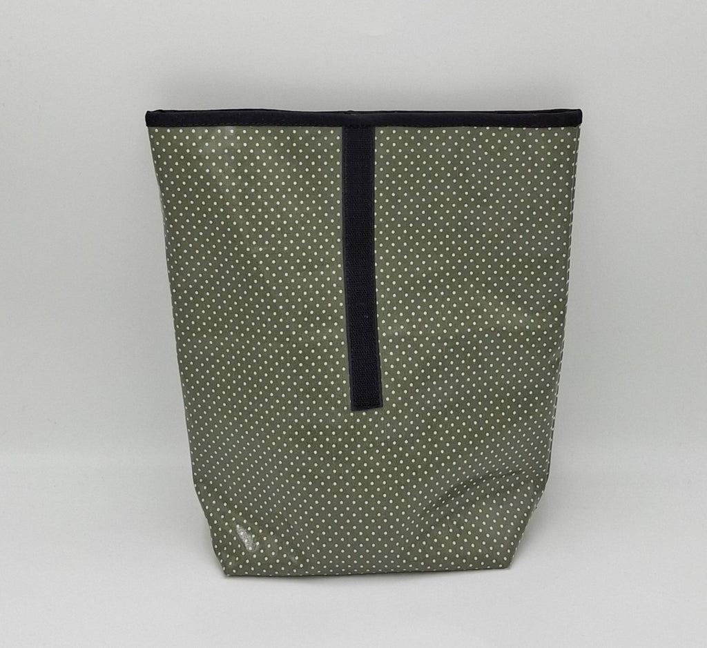 Lunchbag Punkte olive/Bikinibag