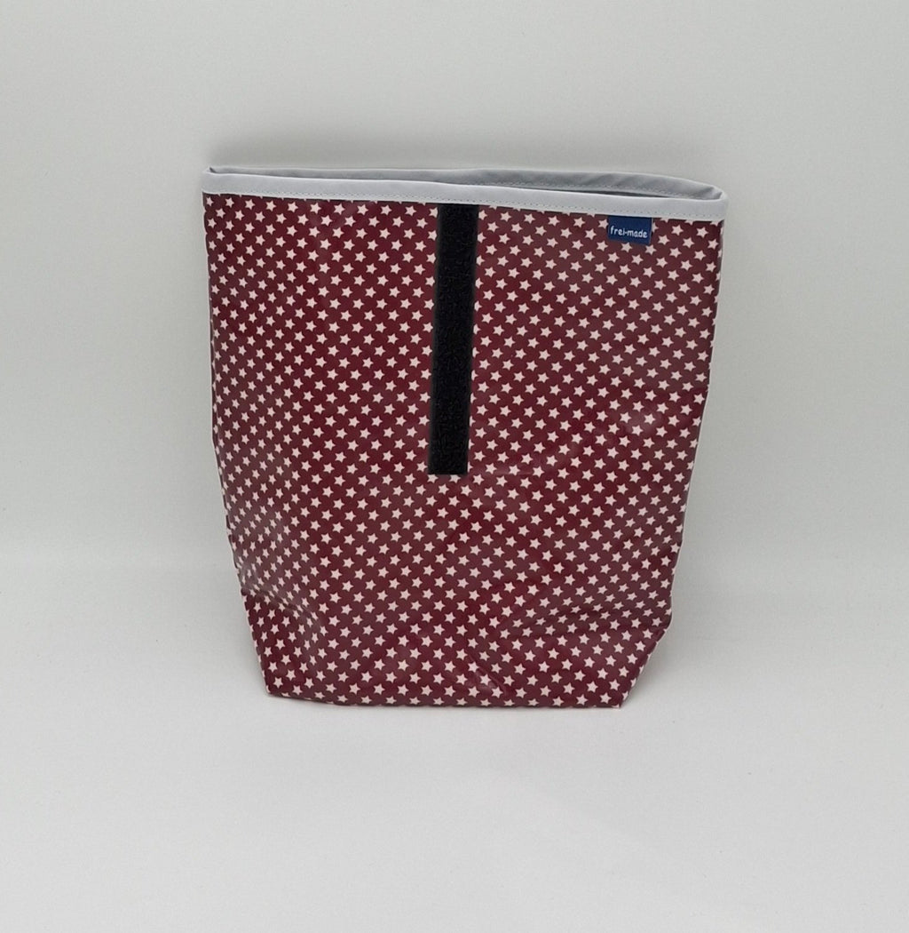 Lunchbag Sterne bordeaux/Bikinibag