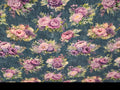 French Terry, Peonie Love, blau