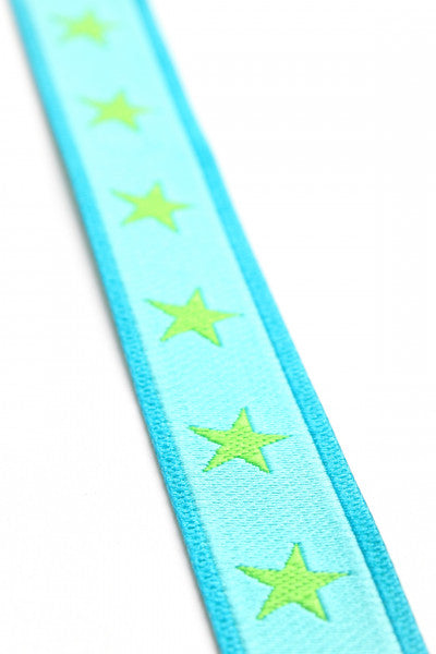 Webband Sterne türkis-lime