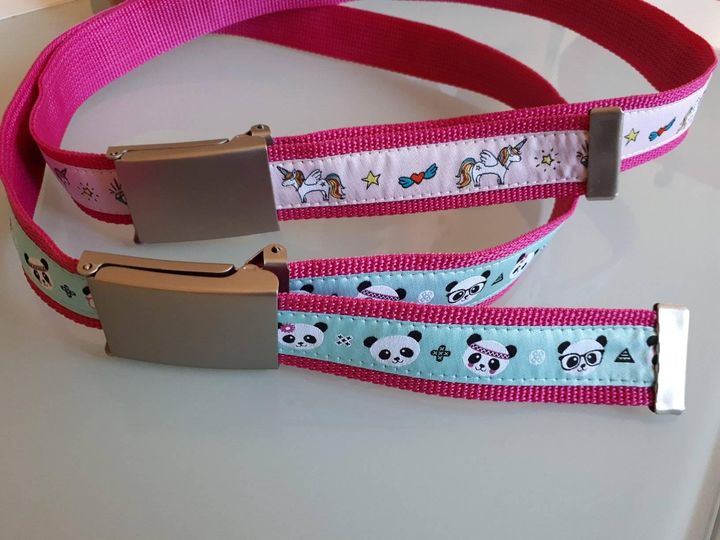 Kindergürtel Panda pink