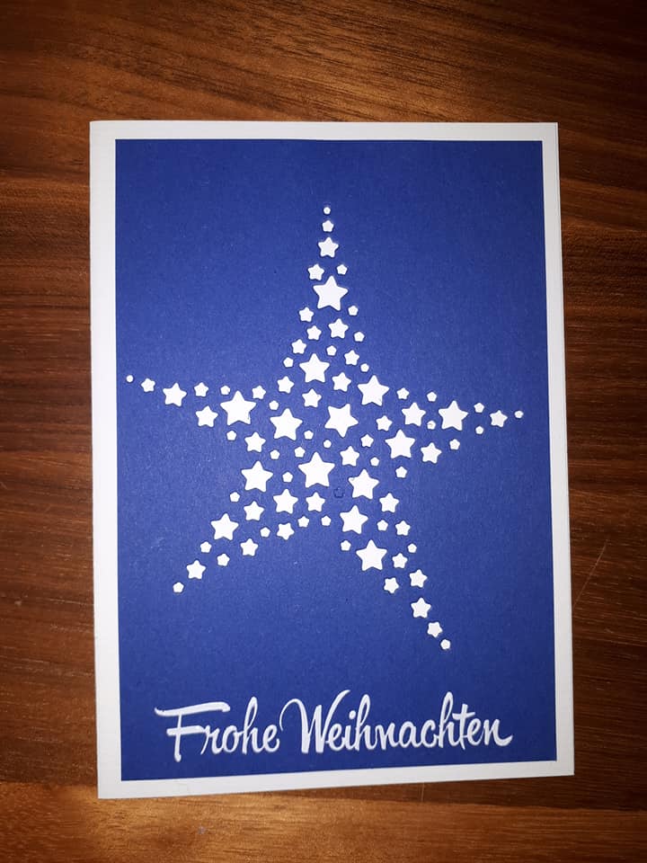 Karte Sternenstern blau