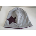 Mütze Stern aubergine