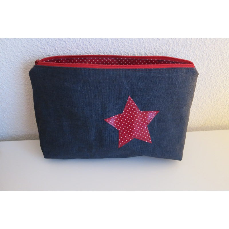 Necessaire dunkelblau mit Stern