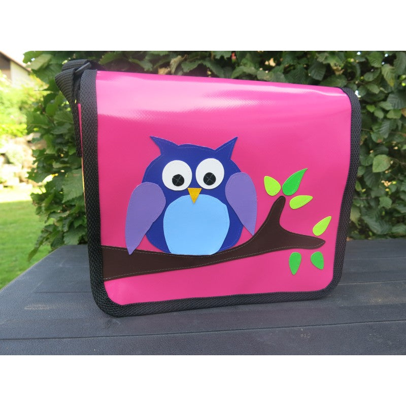 Kindergartentasche Eule pink