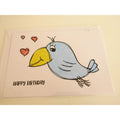 Karte Happy Birthday Vogel