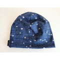 Mütze jeansblau mit grauen Sternen