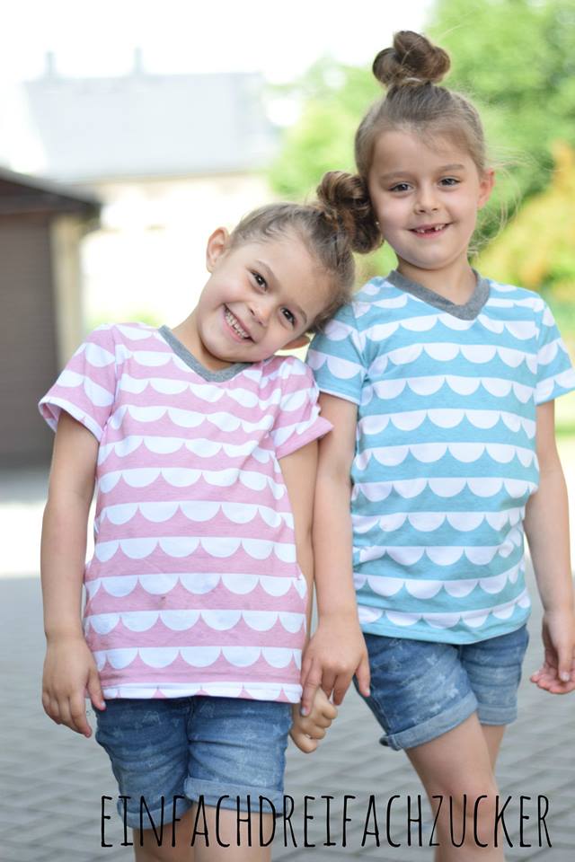 Papierschnittmuster Basicshirt Kinder