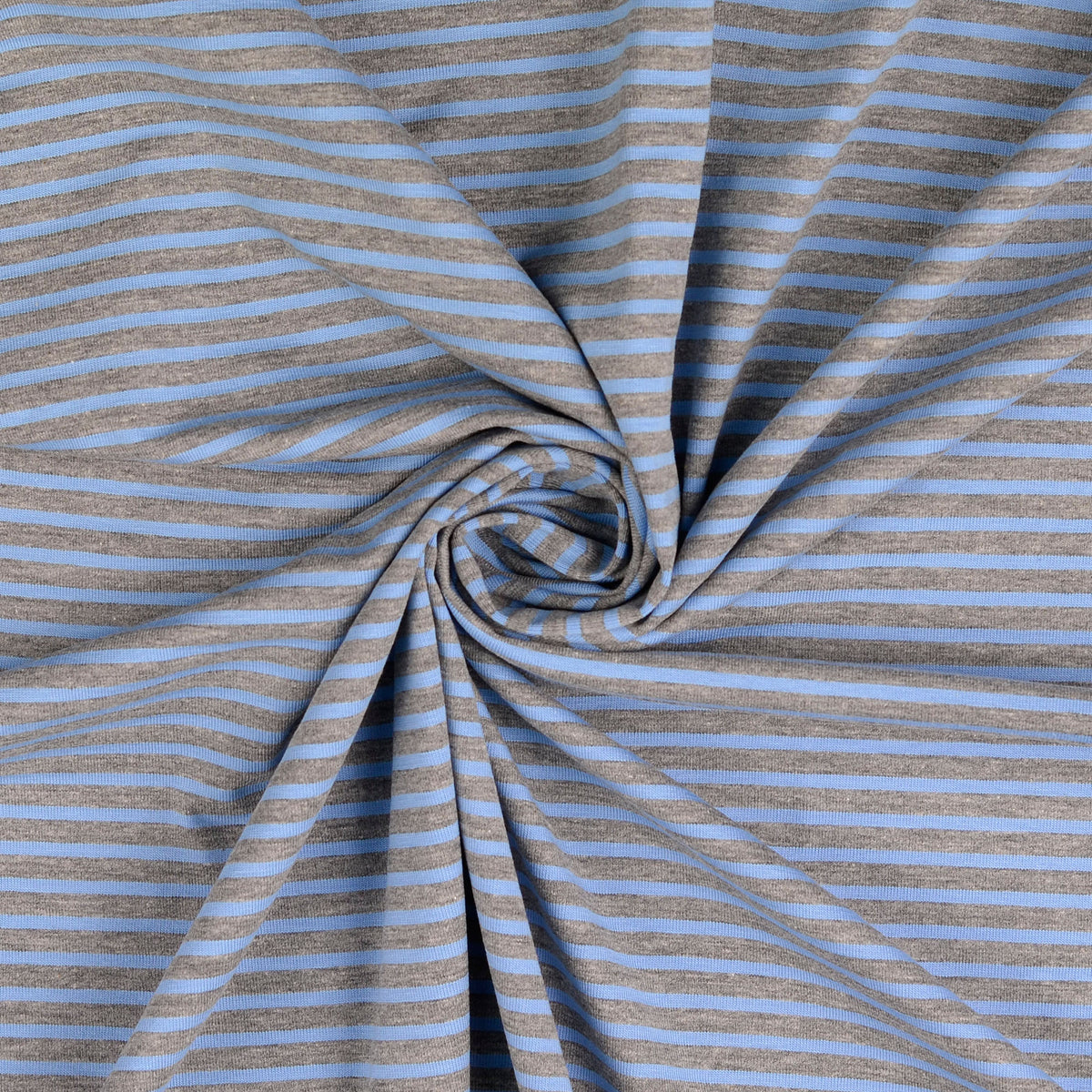 Jersey Streifen blau grau
