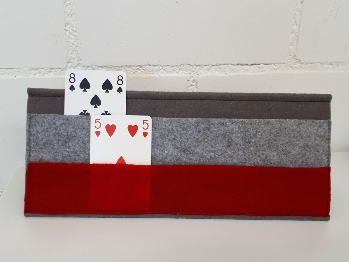 Kartenhalter grau rot