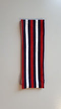 Stirnband dunkelblau weiss rot gestreift