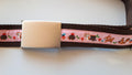 Kindergürtel Waldtiere rosa auf braun