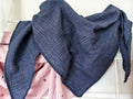 Musselin Dreiecksschal blau - used look