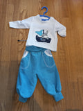 Babyset Hose und Shirt türkis Gr. 62/68