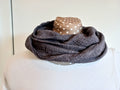 Musselin Wickelschal Jeansdruck schwarz