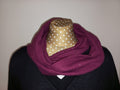 Musselin Wickelschal bordeaux Goldpunkte