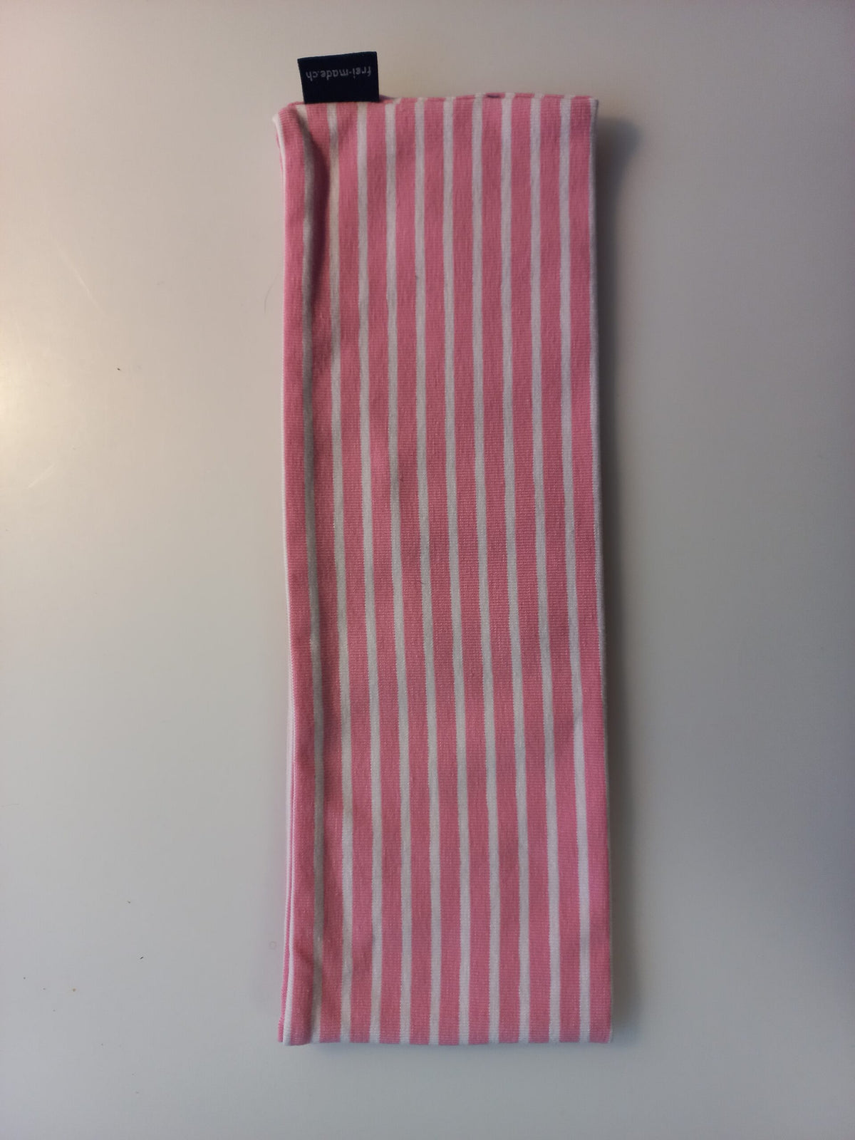 Stirnband Streifen rosa - weiss
