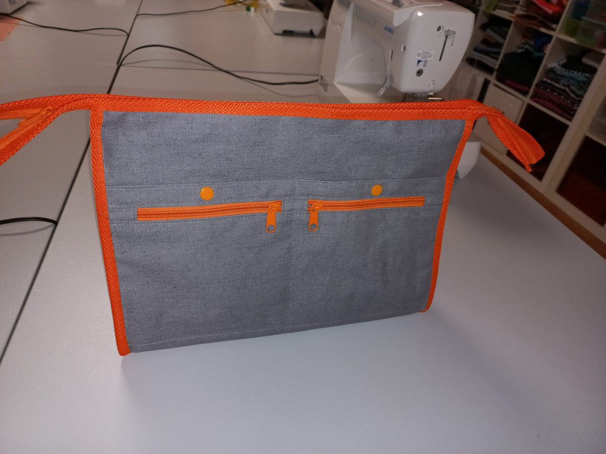 Necessaire deluxe grau-orange