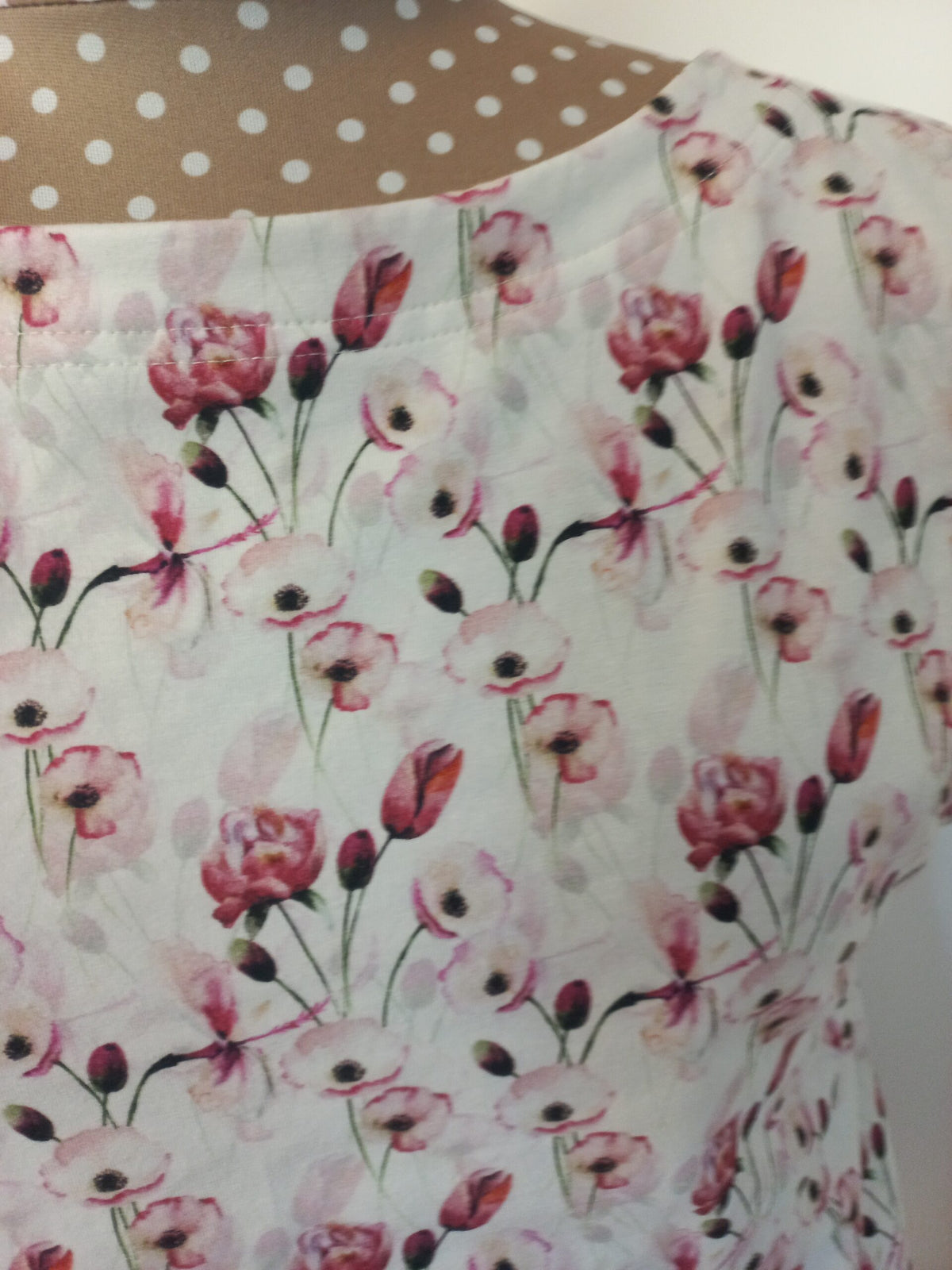 Damenshirt Blumen rosa Gr. 38