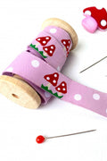 Webband Fliegenpilz rosa