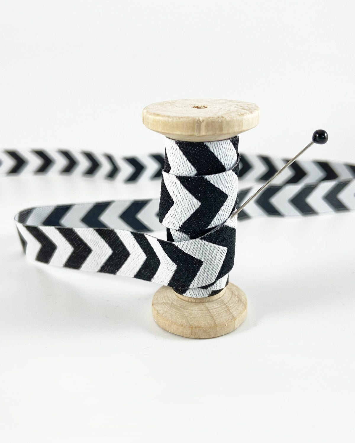 Webband Chevron weiss schwarz