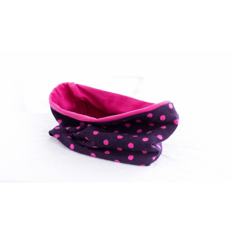 Loop aubergine mit Punkten