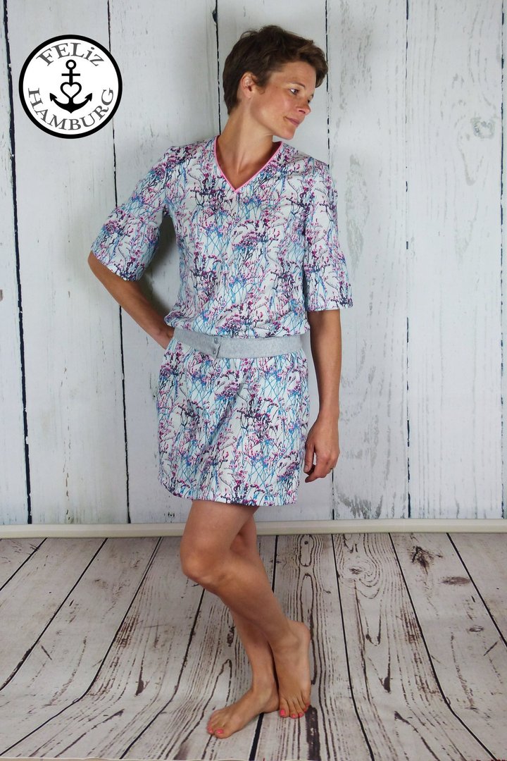 Papierschnittmuster No.35 Volant Bluse