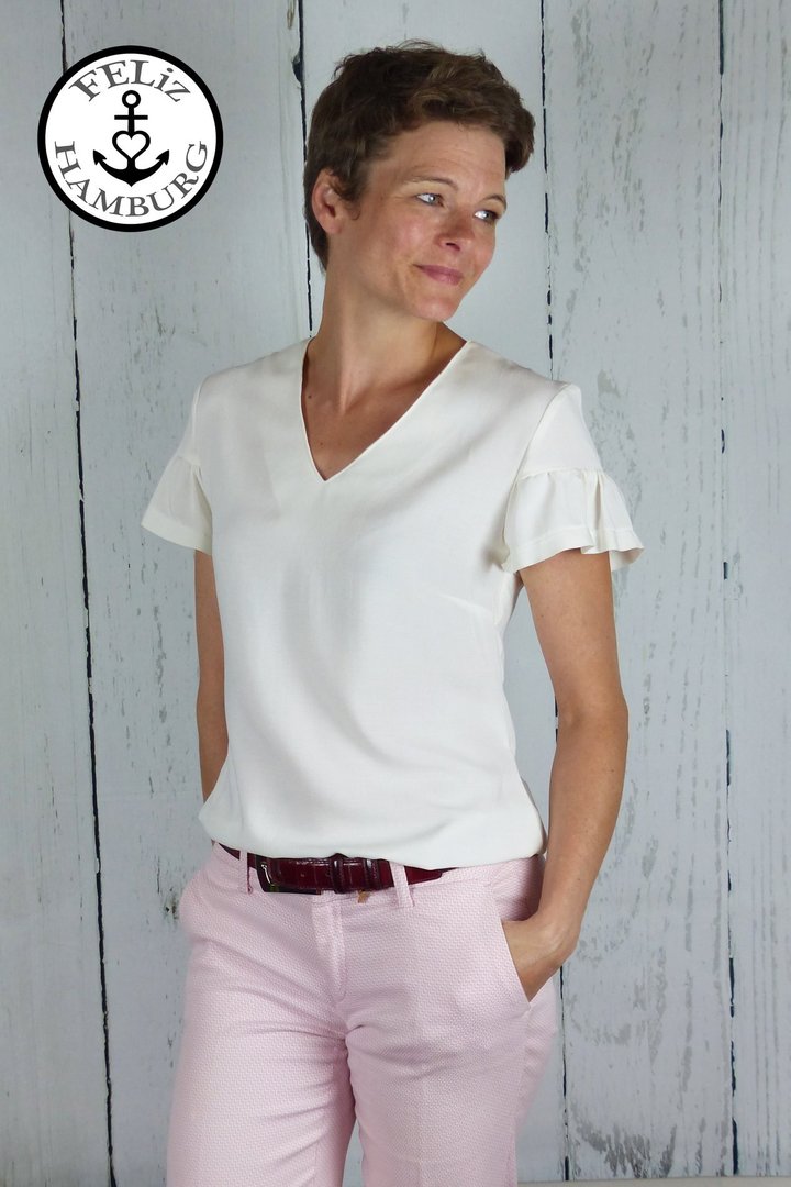 Papierschnittmuster No.35 Volant Bluse