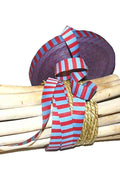 Webband Ringel jeans-rot
