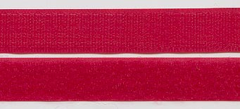 Klettverschluss Haken + Flausch 20 mm rot