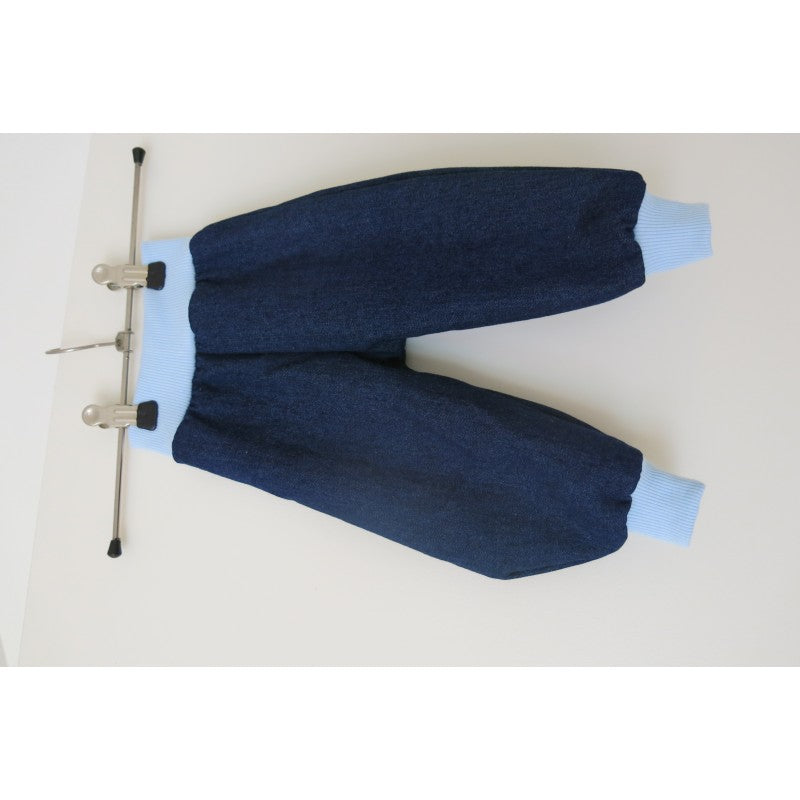 dünner Jeans - Pumphose Bündchen hellblau Gr. 62