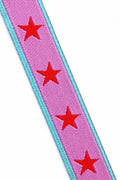 Webband Sterne flieder-rot