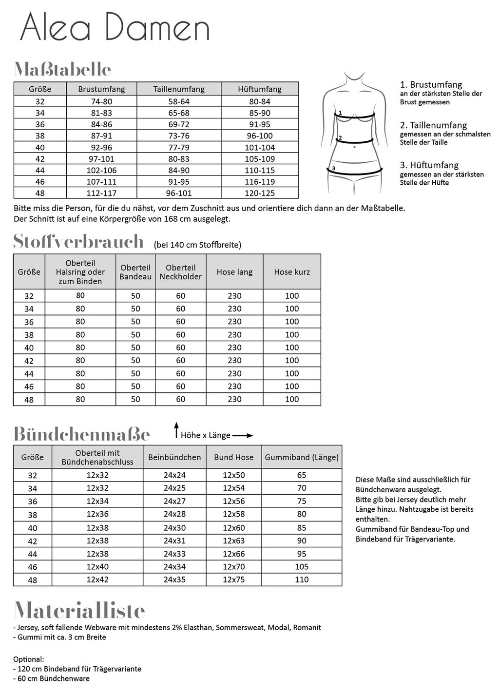 Papierschnittmuster Overall Alea
