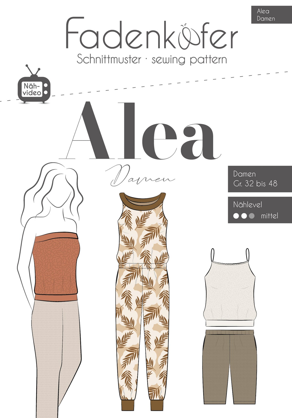 Papierschnittmuster Overall Alea