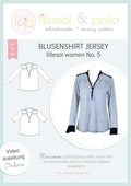Papierschnittmuster  No.5 Blusenshirt Jersey