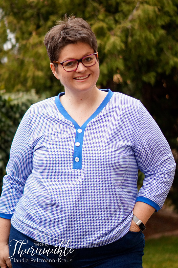 Papierschnittmuster No.53 Shirt mit Knopfleiste