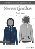 Papierschnittmuster Sweatjacke Herren