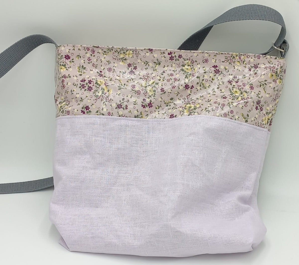 Tasche purple Blumen (mittel)