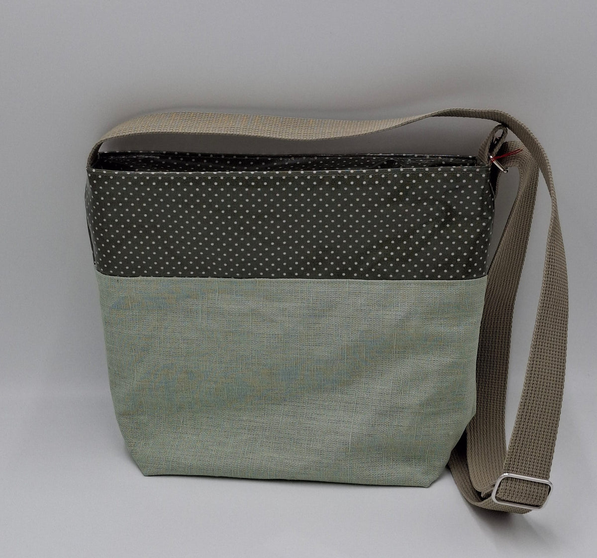 Tasche grün Punkte pine (klein)