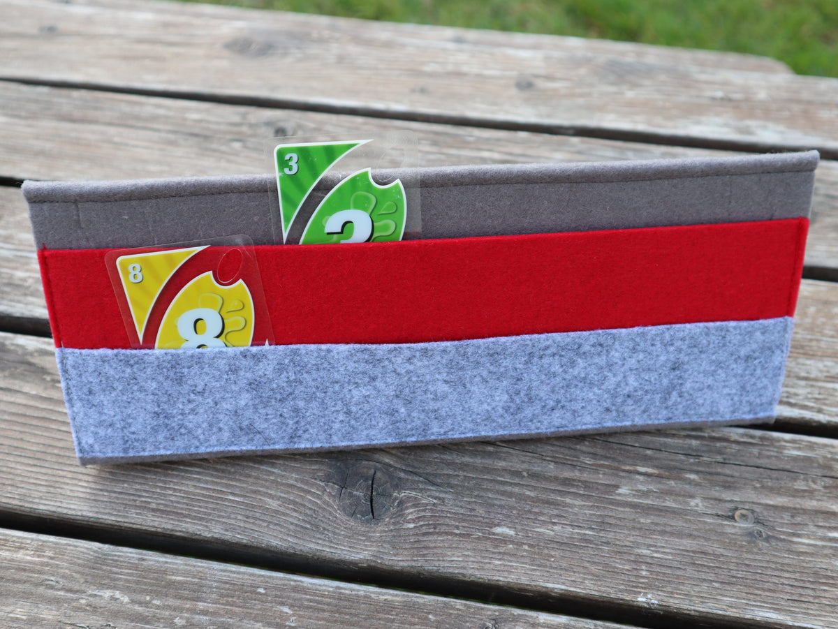 Kartenhalter grau rot