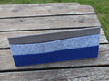 Kartenhalter blau grau