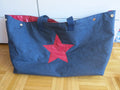 Badetasche dunkelblau - Stern cherry