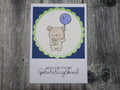 Geburtstagskarte Teddy Ballon