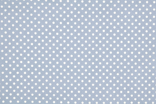 Baumwolle/Webware kleine Punkte gletscherblau