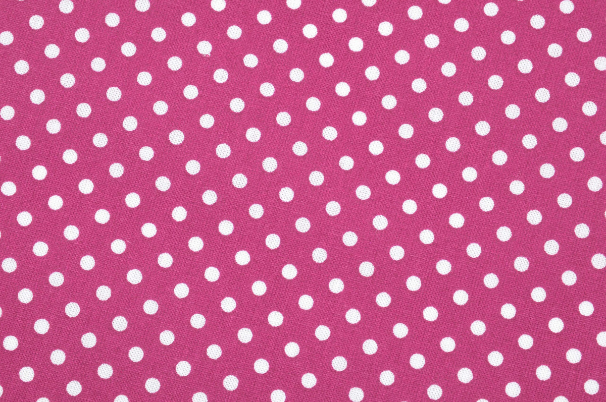 Beschichtete Baumwolle pink mit kleineren Punkten