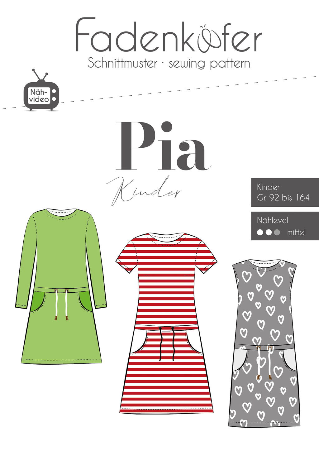 Papierschnittmuster Pia Kinder - Fadenkäfer