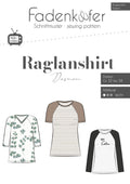 Papierschnittmuster Raglanshirt Damen